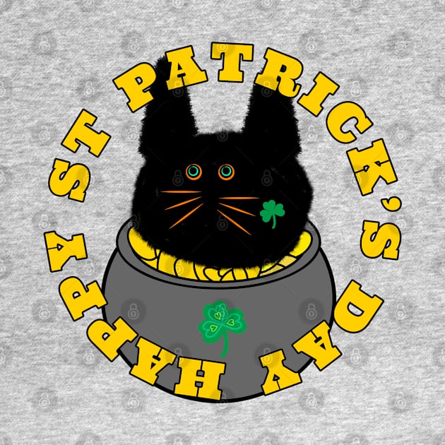 St Patrick’s Lucky Shamrock Cat by chowlet